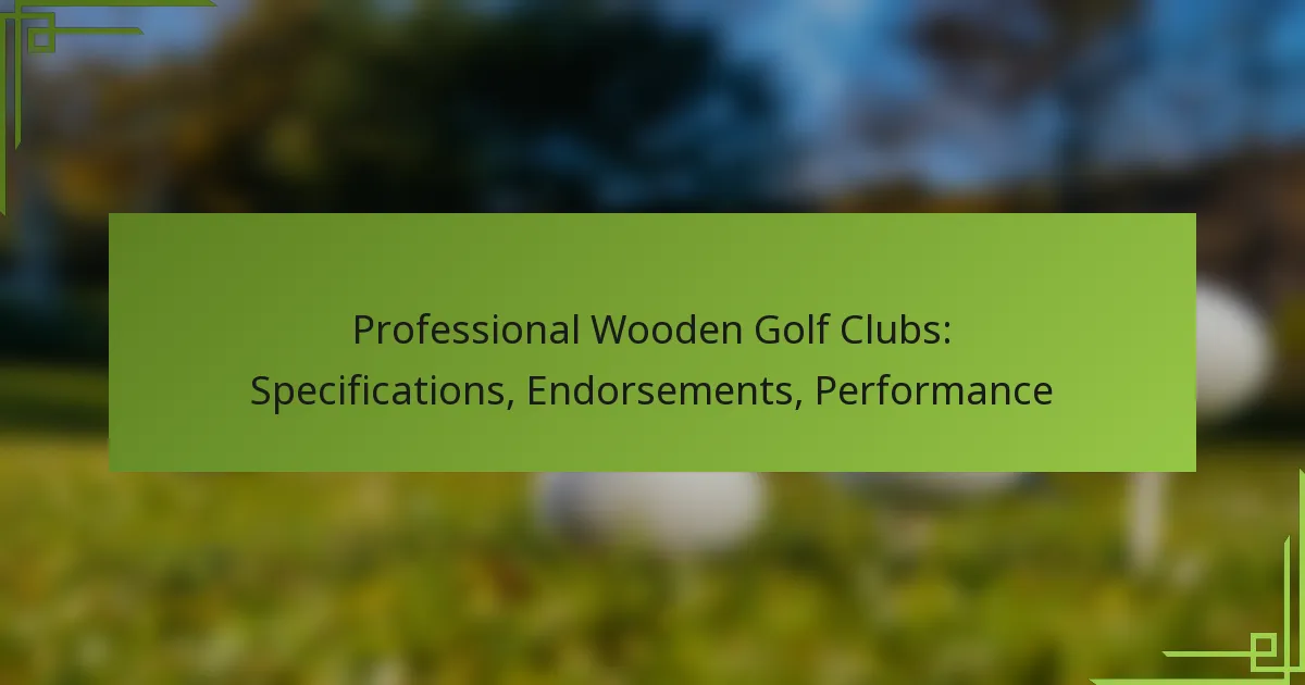 Professional Wooden Golf Clubs: Specifications, Endorsements, Performance